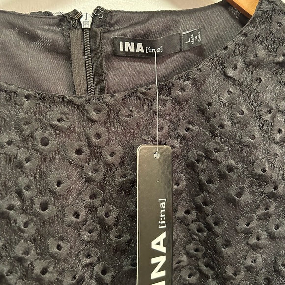 Ina NWT black mini dress, lace, lined - Picture 2 of 5